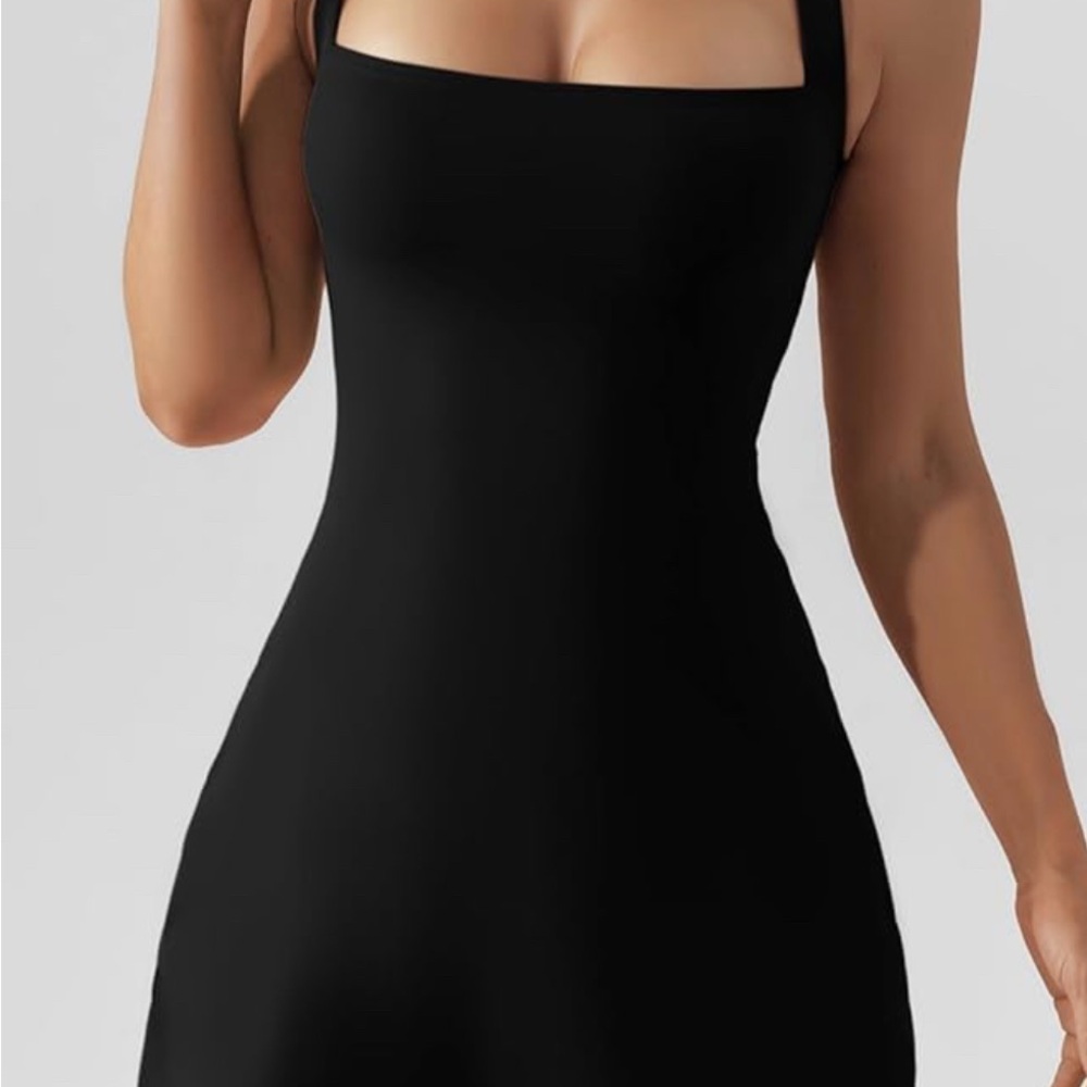 Flare Square Neck Line Mini Dress